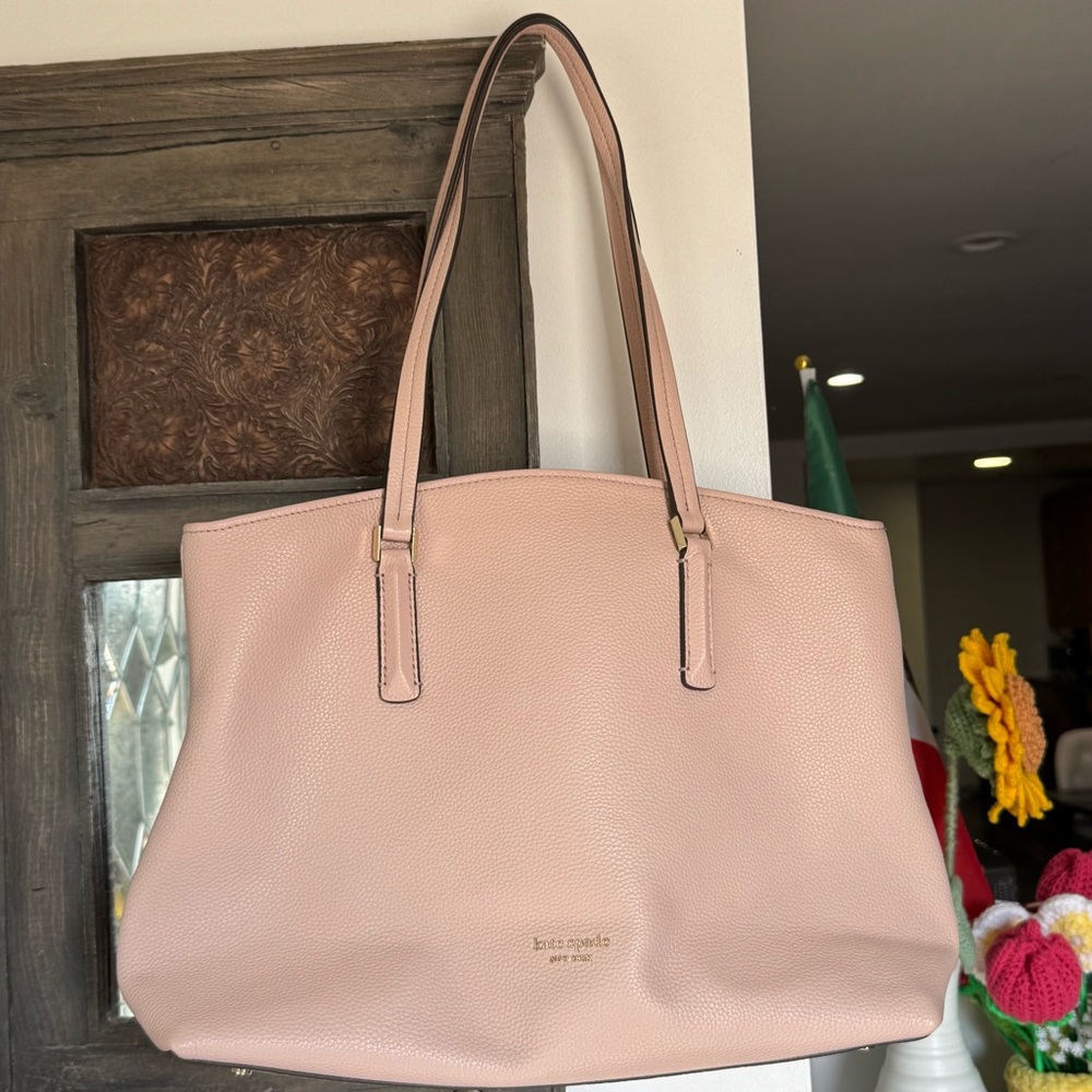Kate Spade Abbott Palevellum Large Tote and Wallet - Picture 5 of 16